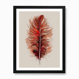 Fiery feather Art Print