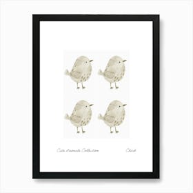 Cute Animals Collection Chick 1 Art Print