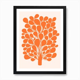 Tree Orange Art Print