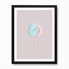 Cotton Candy Candy Sweetie Simplicity Flower Art Print