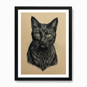 Black Cat Art Print