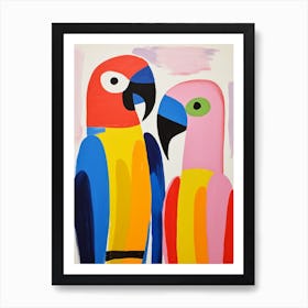 Colourful Kids Animal Art Macaw 2 Art Print