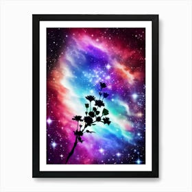 Flower In Space 18 Art Print