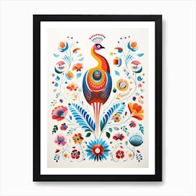 Scandinavian Bird Illustration Pheasant 5 Art Print