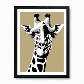 Portrait Of A Giraffe Art Print