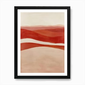 'Red And White' 1 Art Print