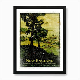 Vintage Travel Poster ― New England New York Central Lines Art Print