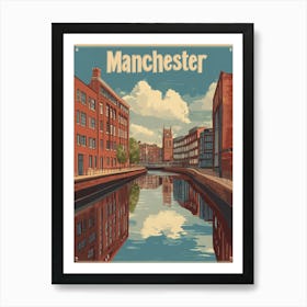 Aihrgdesign A Retro Travel Poster For Manchester Featuring Th 401d1fc9 1d4d 4652 8357 F4721af26148 1 Poster