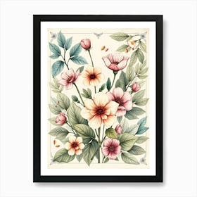 Floral Pattern 3 Art Print