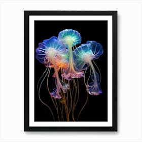 Portuguese Man Of War Neon 4 Art Print