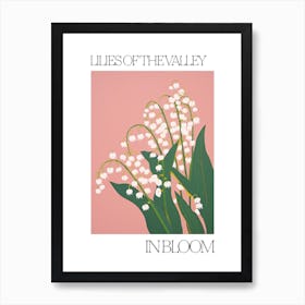 Lilies In Bloom Flowers Bold Illustration 3 Art Print