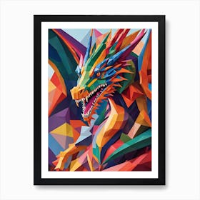 Giant Dragon Abstract Two Art Print