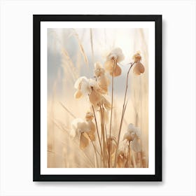 Boho Dried Flowers Monkey Orchid Art Print