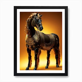 Leonardo Signature 3d Hd Arabian Horse Chocolate Caramel Light 0 Art Print