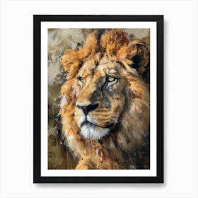 Barbary Lion Portrait Close Up 6 Art Print