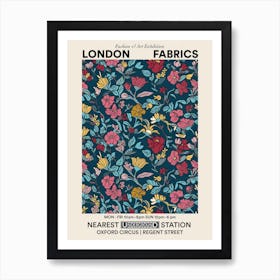 Poster Floral Charm London Fabrics Floral Pattern 3 Art Print