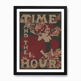 Poster Shows Father Time With A Young Woman (1895), Ethel Reed Art Print