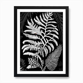 Chain Fern Linocut Art Print