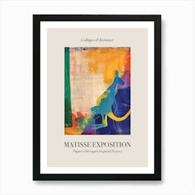 Kangaroo 1 Matisse Inspired Exposition Animals Poster Art Print