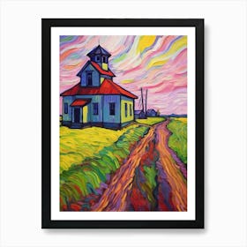 Fort Vancouver National Historic Site Fauvism Illustration 12 Art Print