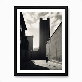 Lleida, Spain, Black And White Analogue Photography 1 Art Print