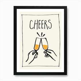 Cheers Champagne Art Print