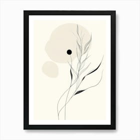 Abstract Black And White Painting 5 Art Print