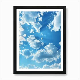 Blue Sky With Clouds 2 Art Print