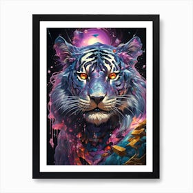 Psychedelic Tiger 2 Art Print