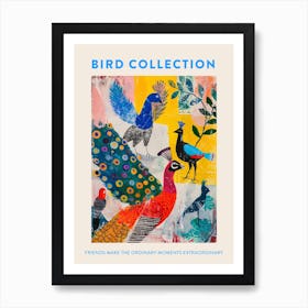 Birds Mixed Media Painting 1 Poster Art Print