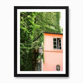 Green And Pink Montmartre Paris 2 Art Print