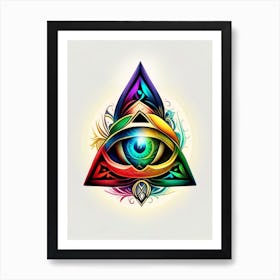 Triquetra, Symbol, Third Eye Tattoo 2 Art Print