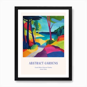 Colourful Gardens Coastal Maine Botanical Gardens Usa 2 Blue Poster Art Print