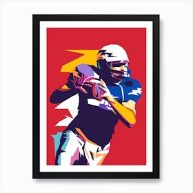 American Football Pop Art Art Print