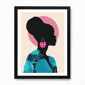 Silhouette Of African Woman 19 Art Print