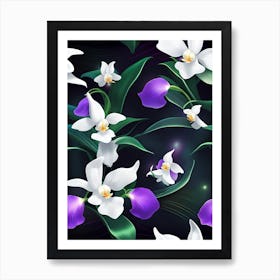 Orchids Wallpaper Art Print