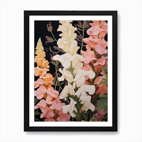 Flower Illustration Snapdragon 4 Art Print