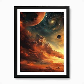 Planets In Space 5 Art Print