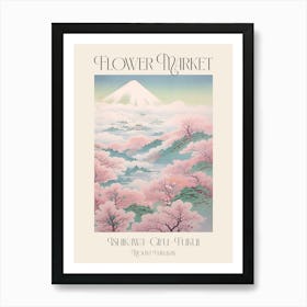 Flower Market Mount Hakusan In Ishikawa Gifu Fukui, Japanese Landscape 4 Poster Art Print