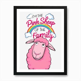 Pink Sheep Of The Family Art Print