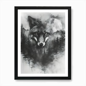 Wolf In The Forest 2 Art Print