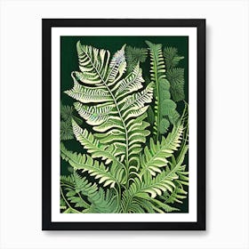 Lady Fern 4 Vintage Botanical Poster Poster