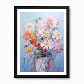 Abstract Flower Painting Edelweiss 3 Art Print