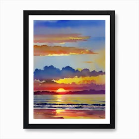 Sunset At The Beach 24 Art Print