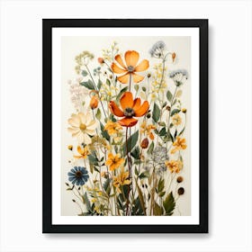 Gentle Watercolor Gardens Art Print