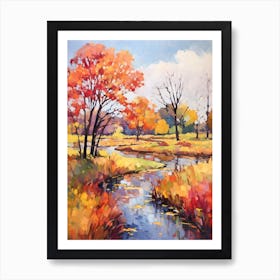 Autumn Gardens Painting Chicago Botanic Garden 2 Art Print