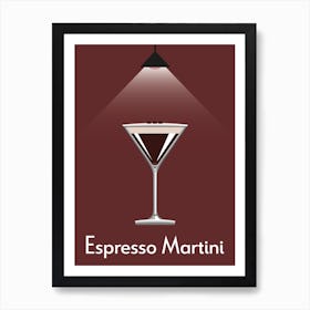 Espresso Martini Red Art Print