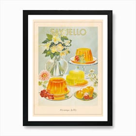 Orange Jelly Retro Advertisement Style 4 Poster Poster