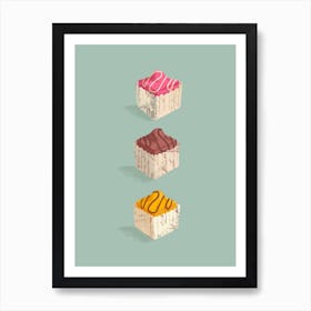 Fondant Fancies Art Print