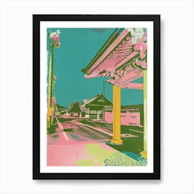 Tohoku Region Duotone Silkscreen Art Print